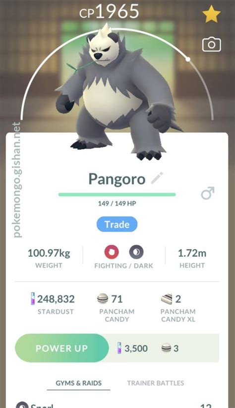 shiny pangoro|pangoro pokemon go.